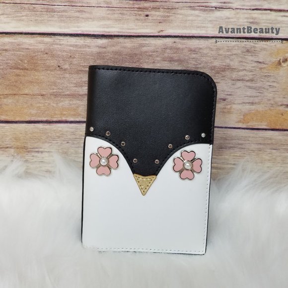 Kate Spade Frosty Penguin Passport Holder Leather - Picture 2 of 9